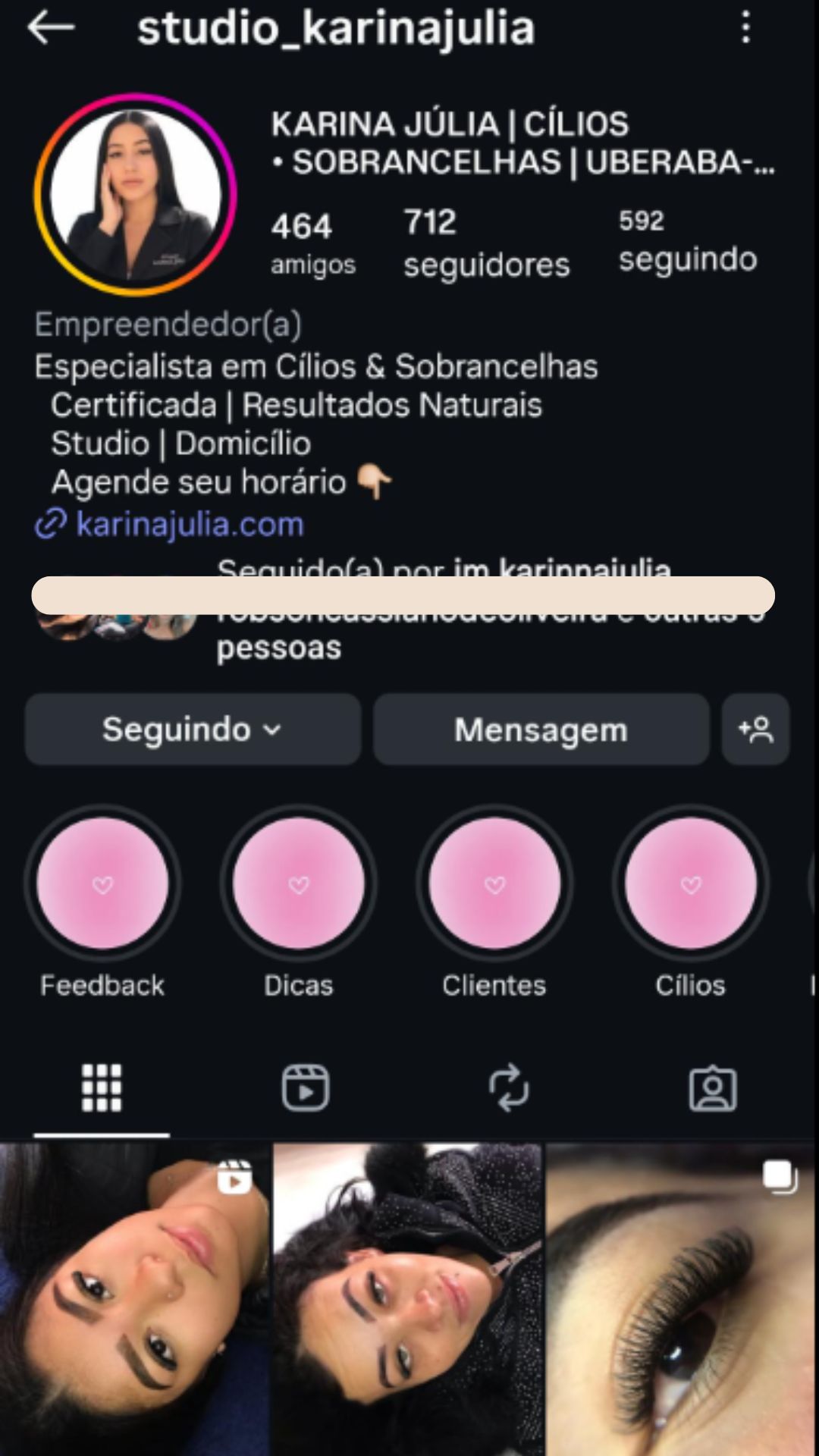 Perfil depois - Karina Julia