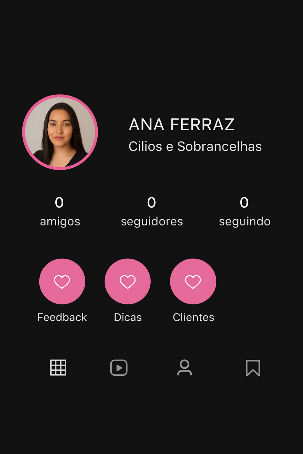 Perfil antes - Ana Ferraz